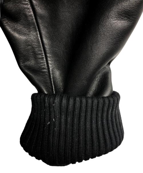 UNDEFEATED（アンディフィーテッド）UNDEFEATED (アンディフィーテッド) LEATHER VARSITY JACKET ブラック サイズ:Lの古着・服飾アイテム