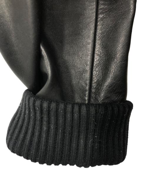 UNDEFEATED（アンディフィーテッド）UNDEFEATED (アンディフィーテッド) LEATHER VARSITY JACKET ブラック サイズ:Lの古着・服飾アイテム