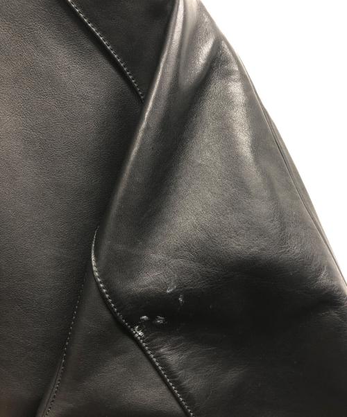 UNDEFEATED（アンディフィーテッド）UNDEFEATED (アンディフィーテッド) LEATHER VARSITY JACKET ブラック サイズ:Lの古着・服飾アイテム