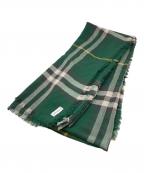 BURBERRYバーバリー）の古着「ジャイアントチェックストール」｜グリーン