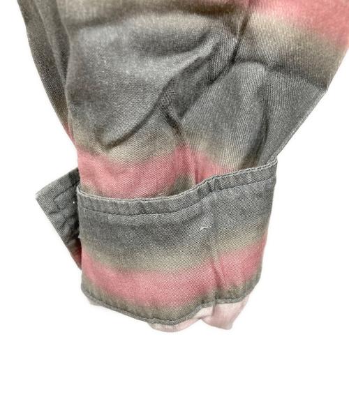 DIESEL（ディーゼル）DIESEL (ディーゼル) マルチストライプオープンカラーシャツ グレー サイズ:XLの古着・服飾アイテム