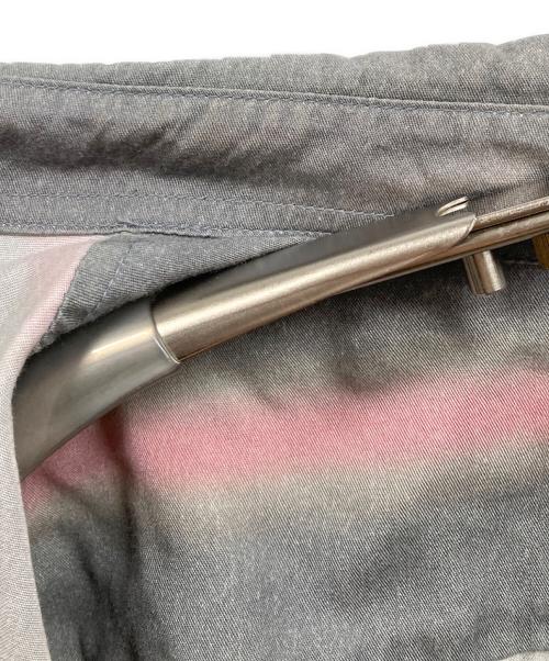 DIESEL（ディーゼル）DIESEL (ディーゼル) マルチストライプオープンカラーシャツ グレー サイズ:XLの古着・服飾アイテム