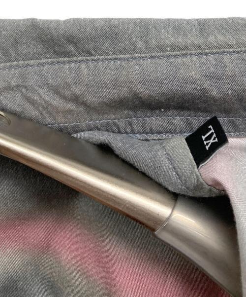 DIESEL（ディーゼル）DIESEL (ディーゼル) マルチストライプオープンカラーシャツ グレー サイズ:XLの古着・服飾アイテム