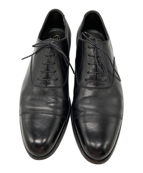 Trading post（トレーディングポスト）Trading post (トレーディングポスト) ストレートチップシューズ ブラック サイズ:8の古着・服飾アイテム