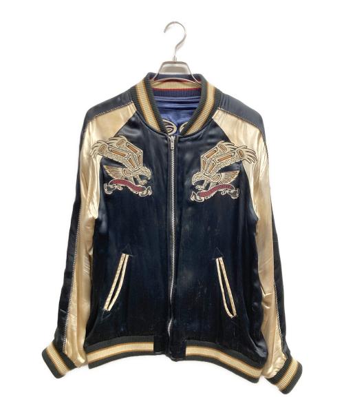 INDIAN MOTORCYCLE（インディアンモーターサイクル）INDIAN MOTORCYCLE (インディアンモーターサイクル) リバーシブルスカジャン ブラック サイズ:Lの古着・服飾アイテム