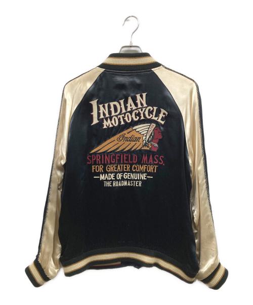 INDIAN MOTORCYCLE（インディアンモーターサイクル）INDIAN MOTORCYCLE (インディアンモーターサイクル) リバーシブルスカジャン ブラック サイズ:Lの古着・服飾アイテム
