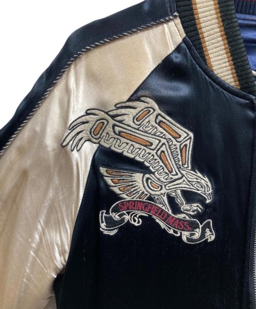 INDIAN MOTORCYCLE（インディアンモーターサイクル）INDIAN MOTORCYCLE (インディアンモーターサイクル) リバーシブルスカジャン ブラック サイズ:Lの古着・服飾アイテム