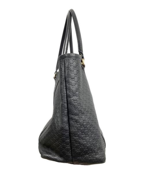 GUCCI（グッチ）GUCCI (グッチ) マイクログッチシマ トートバッグ ブラックの古着・服飾アイテム