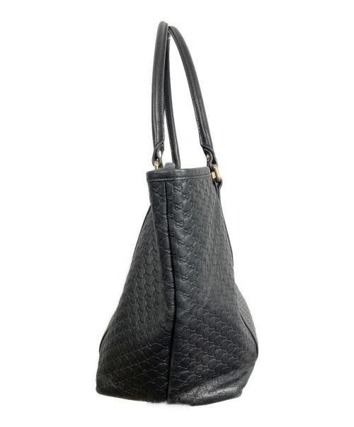 GUCCI（グッチ）GUCCI (グッチ) マイクログッチシマ トートバッグ ブラックの古着・服飾アイテム