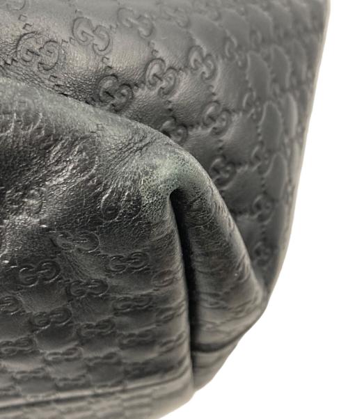 GUCCI（グッチ）GUCCI (グッチ) マイクログッチシマ トートバッグ ブラックの古着・服飾アイテム