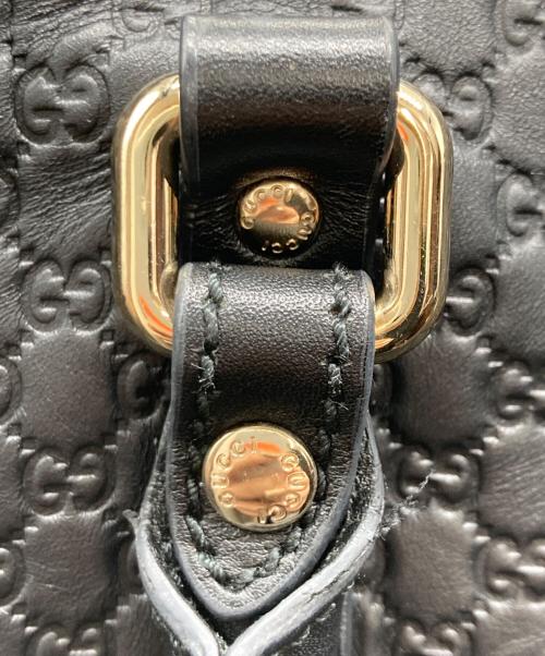 GUCCI（グッチ）GUCCI (グッチ) マイクログッチシマ トートバッグ ブラックの古着・服飾アイテム