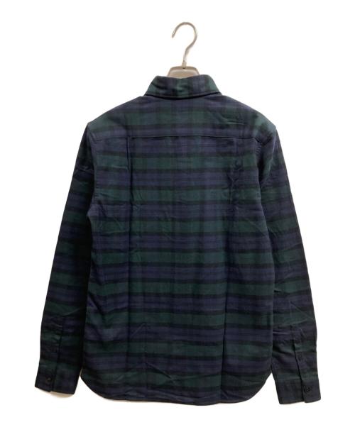 FRED PERRY（フレッドペリー）FRED PERRY (フレッドペリー) ボタンダウンシャツ ネイビー×グリーン サイズ:Sの古着・服飾アイテム