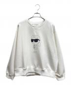 Karl Lagerfeldカール ラガーフェルド）の古着「クルーネックスウェット」｜ホワイト