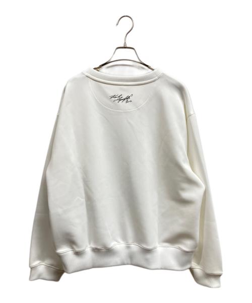 Karl Lagerfeld（カール ラガーフェルド）KARL LAGERFELD (カール ラガーフェルド) クルーネックスウェット ホワイト サイズ:Lの古着・服飾アイテム