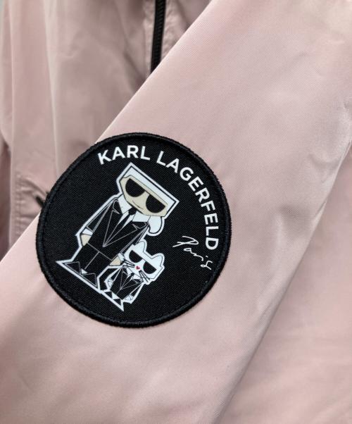 Karl Lagerfeld（カール ラガーフェルド）KARL LAGERFELD (カール ラガーフェルド) ナイロンジャケット ピンク サイズ:Lの古着・服飾アイテム