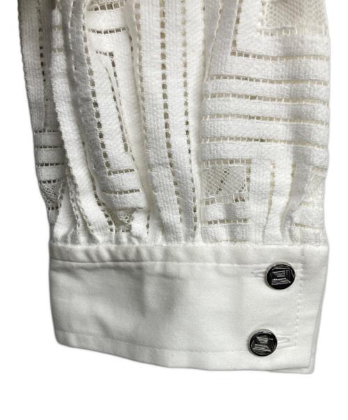 Karl Lagerfeld（カール ラガーフェルド）KARL LAGERFELD (カール ラガーフェルド) シャツワンピース ホワイト サイズ:16の古着・服飾アイテム