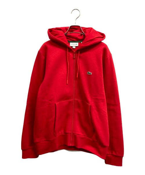 LACOSTE（ラコステ）LACOSTE (ラコステ) ジップパーカー レッド サイズ:Lの古着・服飾アイテム