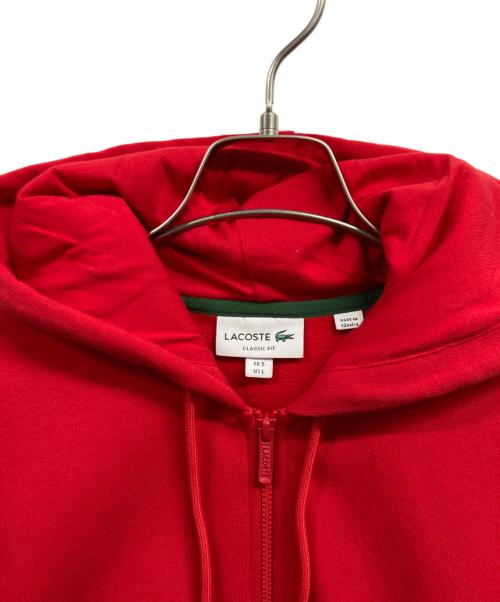 LACOSTE（ラコステ）LACOSTE (ラコステ) ジップパーカー レッド サイズ:Lの古着・服飾アイテム