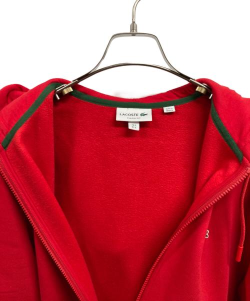 LACOSTE（ラコステ）LACOSTE (ラコステ) ジップパーカー レッド サイズ:Lの古着・服飾アイテム
