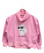 Karl Lagerfeldカール ラガーフェルド）の古着「タートルネックスウェット」｜ピンク