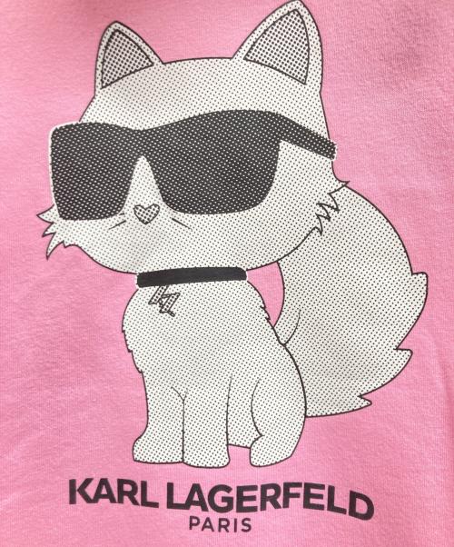 Karl Lagerfeld（カール ラガーフェルド）KARL LAGERFELD (カール ラガーフェルド) タートルネックスウェット ピンク サイズ:L 未使用品の古着・服飾アイテム