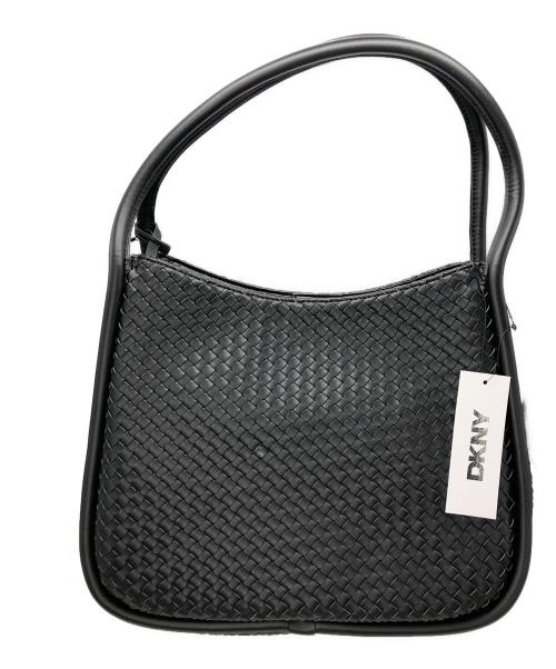DKNY（ダナキャランニューヨーク）DKNY (ダナキャランニューヨーク) レザーハンドバッグ ブラックの古着・服飾アイテム
