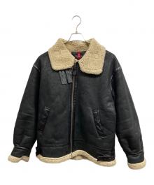 ALPHA（アルファ）の古着「フェイクムートンジャケット」｜ブラック