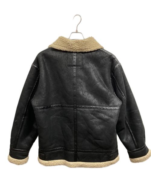 ALPHA（アルファ）ALPHA (アルファ) フェイクムートンジャケット ブラック サイズ:Lの古着・服飾アイテム