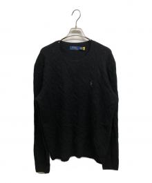POLO RALPH LAUREN（ポロ・ラルフローレン）の古着「アルパカ混ニット/POLO RALPH LAURENニット」｜ブラック