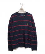 POLO RALPH LAURENポロ・ラルフローレン）の古着「ボーダーニット/POLO RALPH LAURENニット」｜ネイビー×レッド