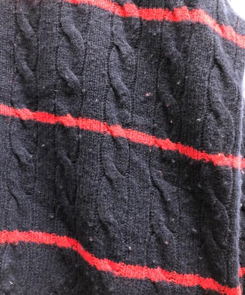 POLO RALPH LAUREN（ポロ・ラルフローレン）POLO RALPH LAUREN (ポロ・ラルフローレン) ボーダーニット/	POLO RALPH LAURENニット ネイビー×レッド サイズ:XLの古着・服飾アイテム