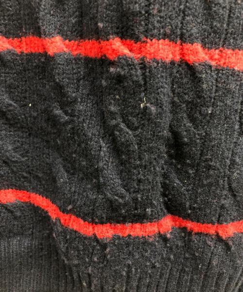 POLO RALPH LAUREN（ポロ・ラルフローレン）POLO RALPH LAUREN (ポロ・ラルフローレン) ボーダーニット/	POLO RALPH LAURENニット ネイビー×レッド サイズ:XLの古着・服飾アイテム