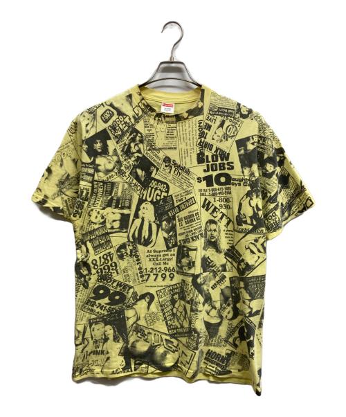 SUPREME（シュプリーム）Supreme (シュプリーム) USA製 プリントTシャツ イエロー サイズ:Lの古着・服飾アイテム