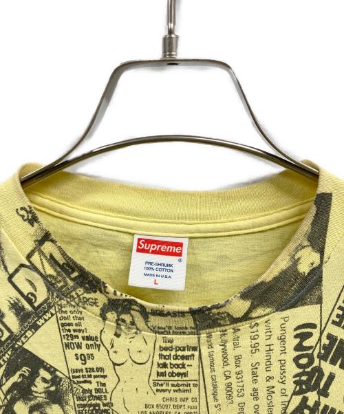 SUPREME（シュプリーム）Supreme (シュプリーム) USA製 プリントTシャツ イエロー サイズ:Lの古着・服飾アイテム