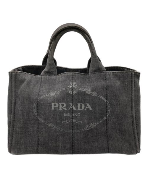 PRADA（プラダ）PRADA (プラダ) カナパ トートバッグ グレーの古着・服飾アイテム