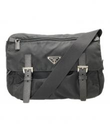PRADA（プラダ）の古着「ナイロンショルダーバッグ」｜ブラック