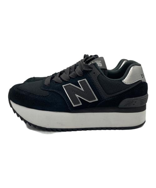 NEW BALANCE（ニューバランス）NEW BALANCE (ニューバランス) WL574ZNJ ローカットスニーカー ブラック サイズ:24.5の古着・服飾アイテム