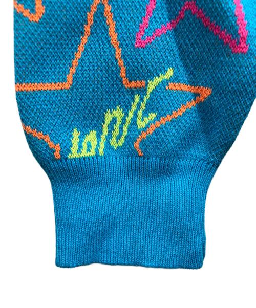 Hysteric Glamour（ヒステリックグラマー）Hysteric Glamour (ヒステリックグラマー) 総柄ニット ブルー サイズ:ＦＲＥＥの古着・服飾アイテム