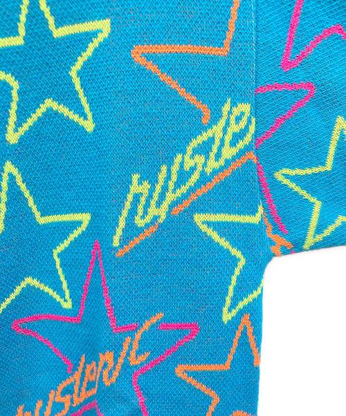 Hysteric Glamour（ヒステリックグラマー）Hysteric Glamour (ヒステリックグラマー) 総柄ニット ブルー サイズ:ＦＲＥＥの古着・服飾アイテム