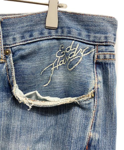 Ed Hardy（エド ハーディー）ED HARDY (エド ハーディー) 刺繍デニムパンツ ブルー サイズ:W42×L32の古着・服飾アイテム