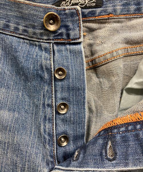 Ed Hardy（エド ハーディー）ED HARDY (エド ハーディー) 刺繍デニムパンツ ブルー サイズ:W42×L32の古着・服飾アイテム