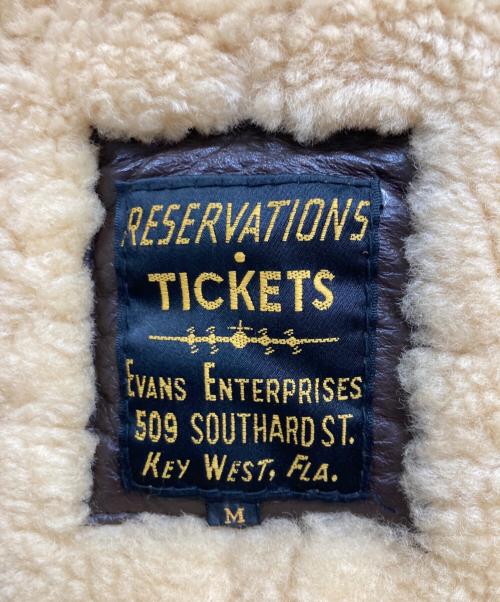 RESERVATIONS TICKETS（リザーベーションズチケッツ）RESERVATIONS TICKETS (リザーベーションズチケッツ) ムートンジャケット ブラウン サイズ:Mの古着・服飾アイテム