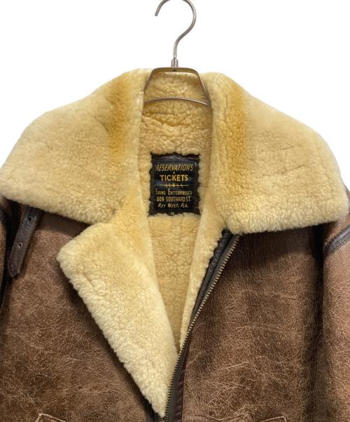 RESERVATIONS TICKETS（リザーベーションズチケッツ）RESERVATIONS TICKETS (リザーベーションズチケッツ) ムートンジャケット ブラウン サイズ:Mの古着・服飾アイテム