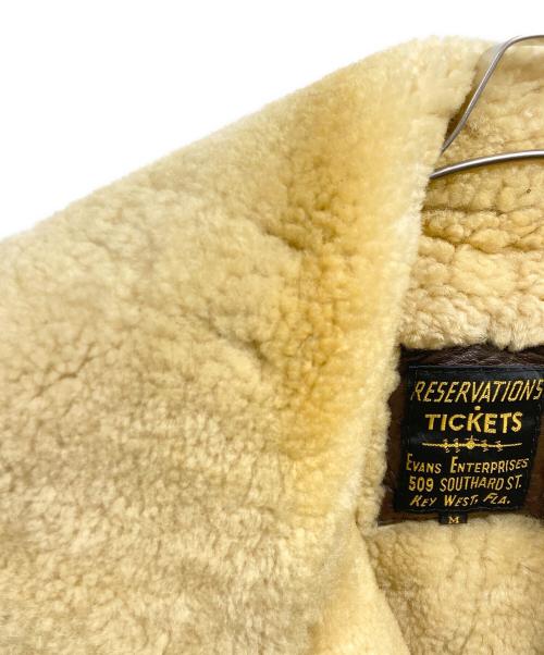 RESERVATIONS TICKETS（リザーベーションズチケッツ）RESERVATIONS TICKETS (リザーベーションズチケッツ) ムートンジャケット ブラウン サイズ:Mの古着・服飾アイテム
