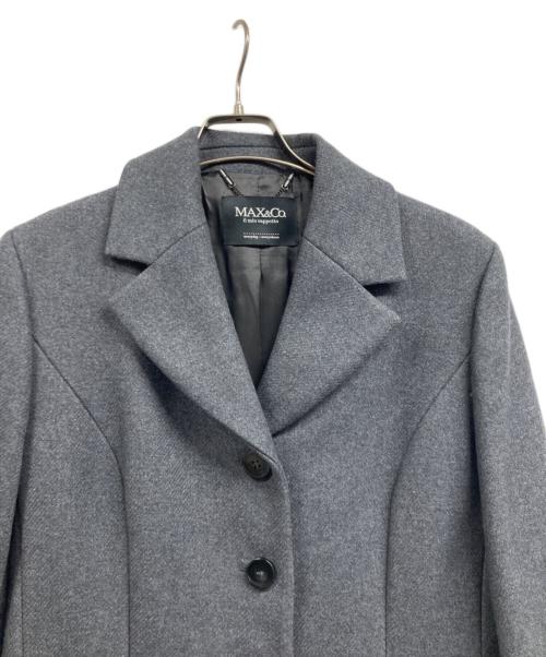 MAX&Co.（マックスアンドコー）MAX&Co. (マックスアンドコー) ウールロングコート グレー サイズ:48の古着・服飾アイテム