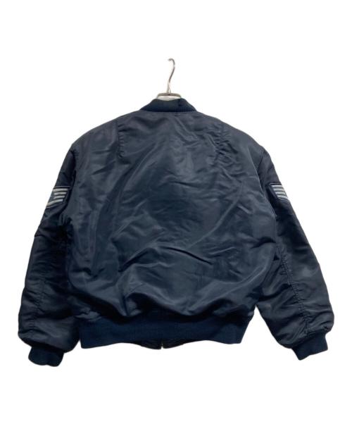 HOUSTON（ヒューストン）HOUSTON (ヒューストン) MA-1ジャケット ネイビー サイズ:40Rの古着・服飾アイテム