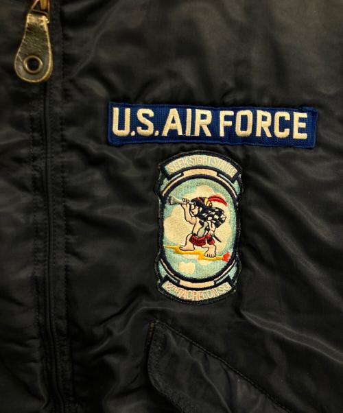 HOUSTON（ヒューストン）HOUSTON (ヒューストン) MA-1ジャケット ネイビー サイズ:40Rの古着・服飾アイテム