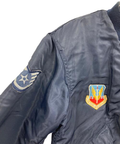 HOUSTON（ヒューストン）HOUSTON (ヒューストン) MA-1ジャケット ネイビー サイズ:40Rの古着・服飾アイテム