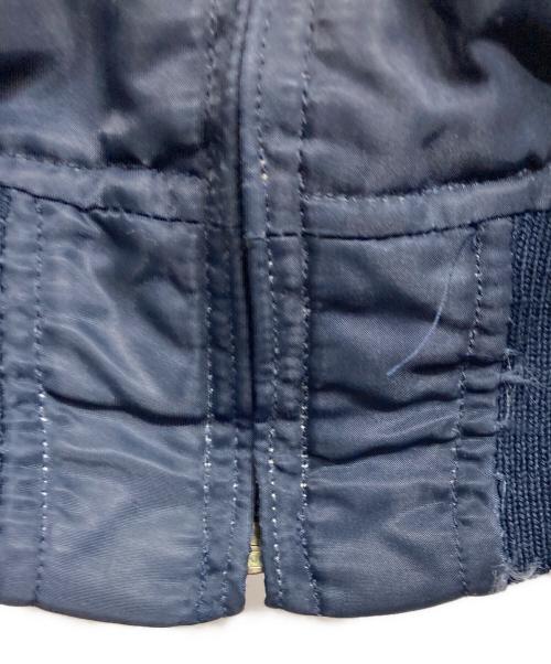 HOUSTON（ヒューストン）HOUSTON (ヒューストン) MA-1ジャケット ネイビー サイズ:40Rの古着・服飾アイテム