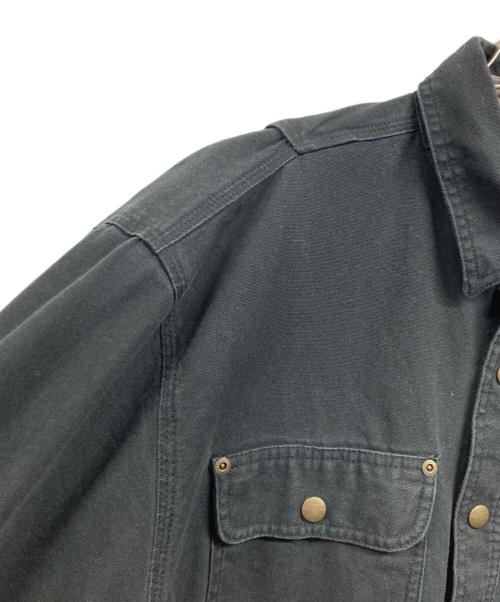 CarHartt（カーハート）CarHartt (カーハート) WEATHERED CANVAS SHIRTS JACKET ブラック サイズ:Lの古着・服飾アイテム